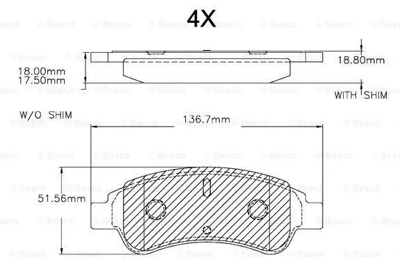 Brake Pad Set, disc brake (F 03A 150 025)