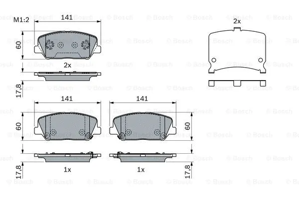 Brake Pad Set, disc brake (0 986 494 671)