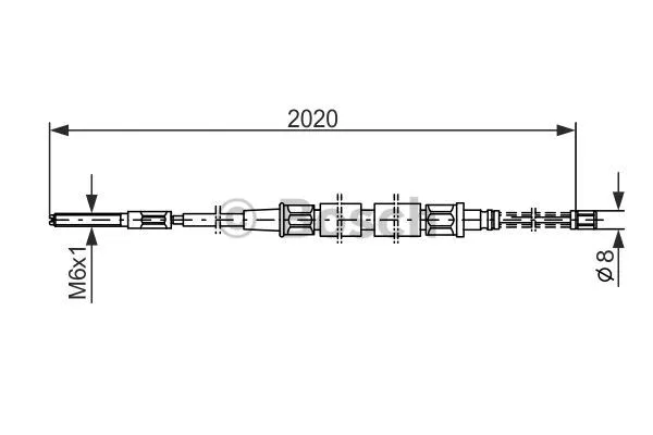 Cable Pull, parking brake (1 987 477 322)