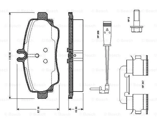 Brake Pad Set, disc brake (0 986 TB2 323)