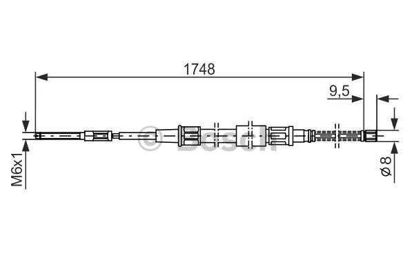 Cable Pull, parking brake (1 987 477 046)