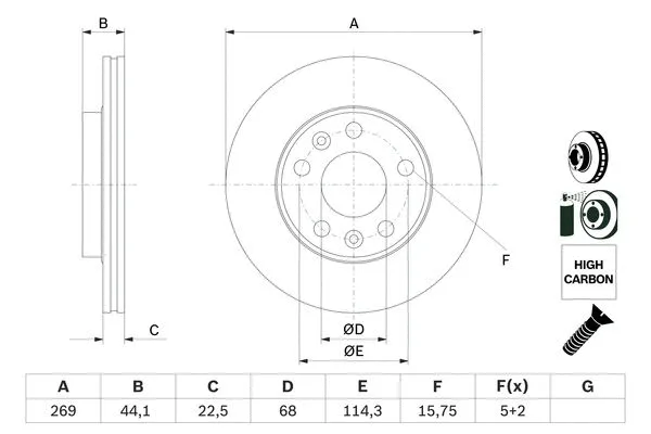 Brake Disc (0 986 479 F65)