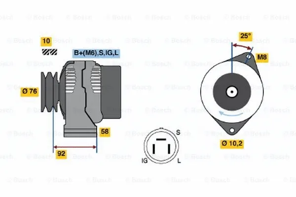 Alternator (0 986 045 921)