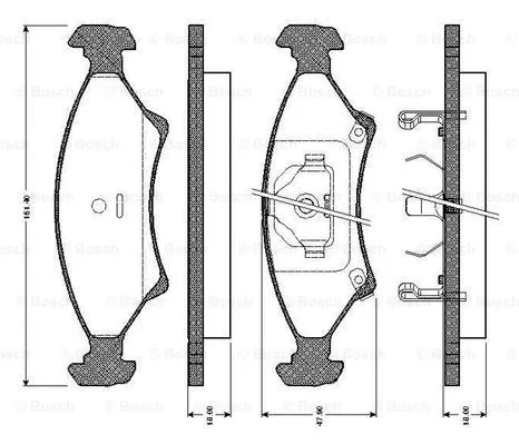 Brake Pad Set, disc brake (0 986 TB2 716)