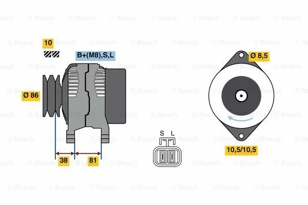 Alternator (0 986 080 740)