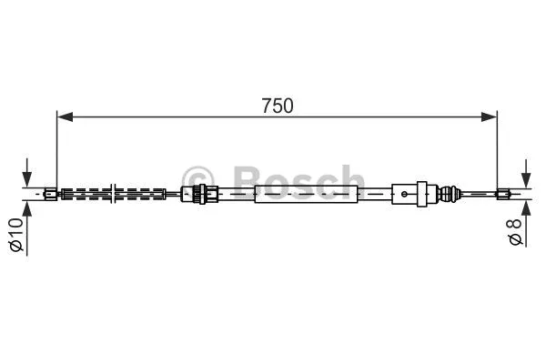 Cable Pull, parking brake (1 987 477 571)
