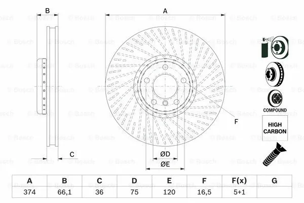 Brake Disc (0 986 479 E63)