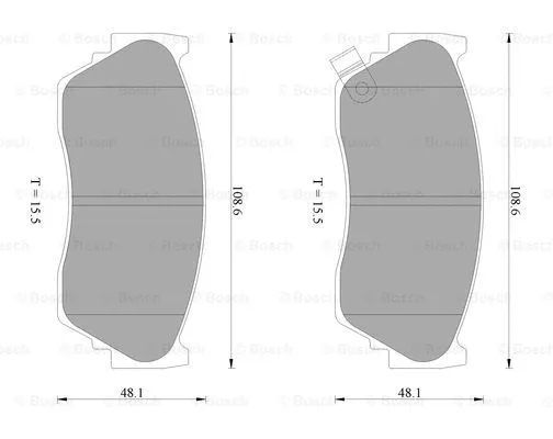 Brake Pad Set, disc brake (0 986 AB2 457)