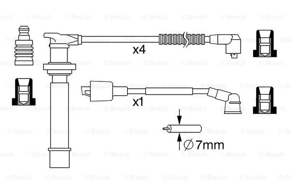 Ignition Cable Kit (0 986 357 280)