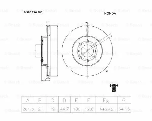 Brake Disc (0 986 AB6 986)