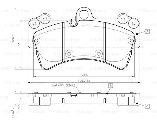 Brake Pad Set, disc brake (0 986 TB2 455)