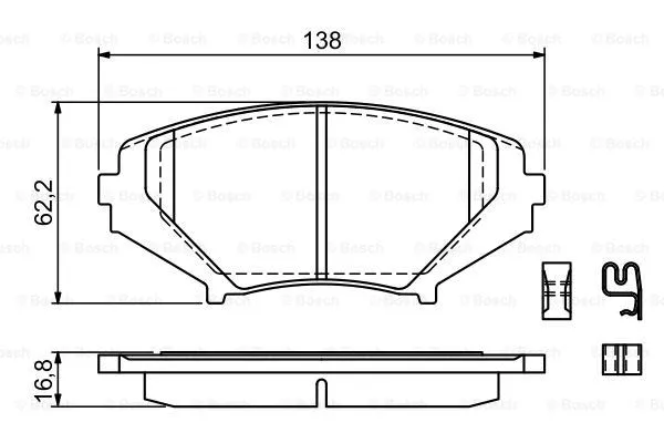 Brake Pad Set, disc brake (0 986 494 220)