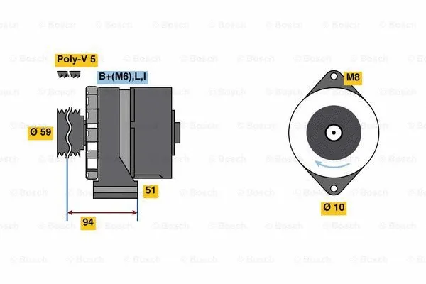 Alternator (0 986 080 760)