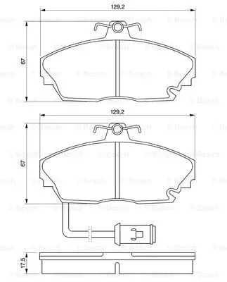 Brake Pad Set, disc brake (0 986 424 182)