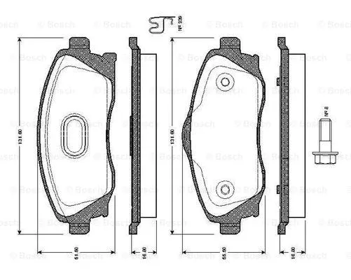 Brake Pad Set, disc brake (0 986 TB2 380)