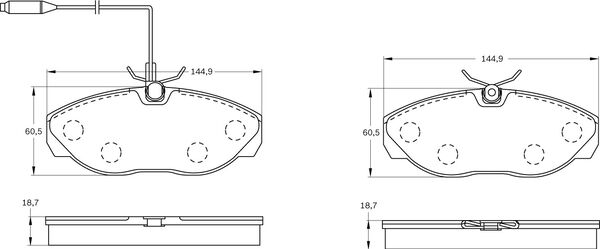 Brake Pad Set, disc brake (0 986 BB0 144)
