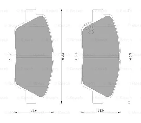 Brake Pad Set, disc brake (0 986 AB3 092)