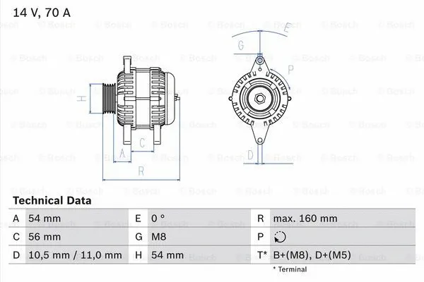 Alternator (0 986 041 260)