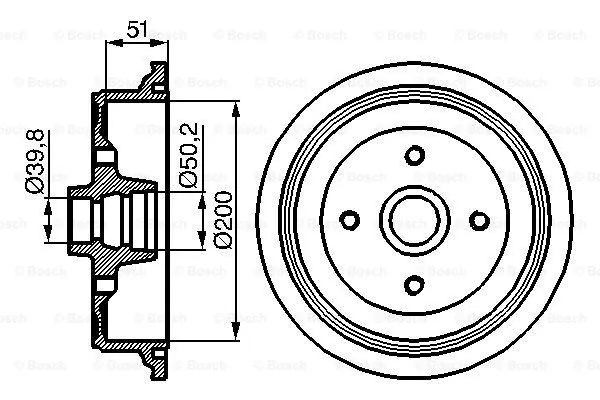 Brake Drum (0 986 477 016)