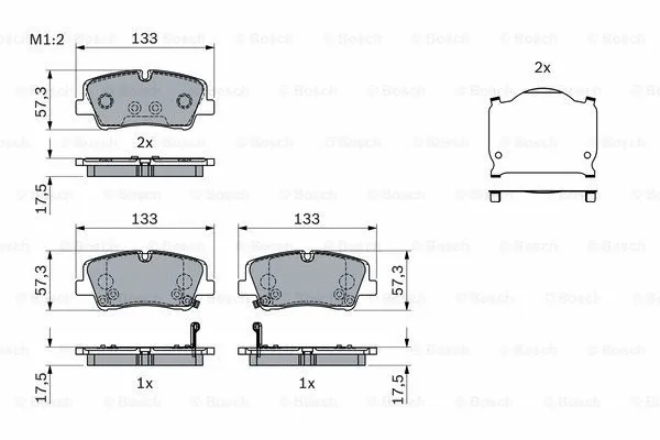 Brake Pad Set, disc brake (0 986 424 430)
