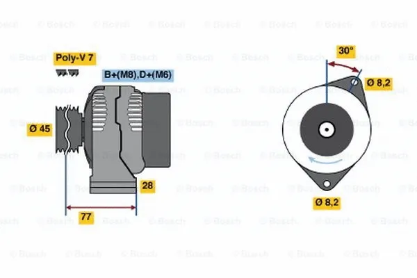 Alternator (0 986 041 361)