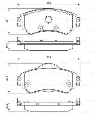 Brake Pad Set, disc brake (0 986 TB3 153)