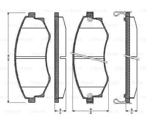Brake Pad Set, disc brake (0 986 TB2 171)