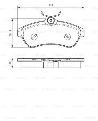 Brake Pad Set, disc brake (0 986 495 064)