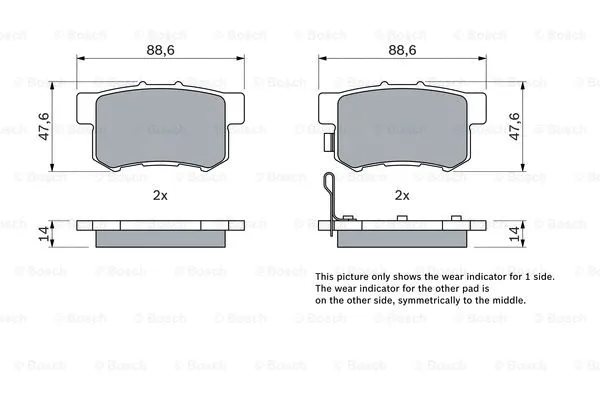 Brake Pad Set, disc brake (0 986 461 006)