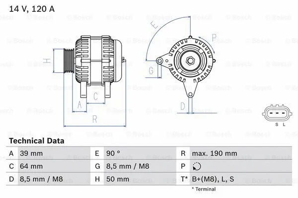 Alternator (0 986 082 440)
