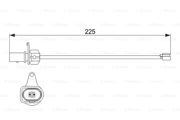 Warning Contact, brake pad wear (1 987 474 511)