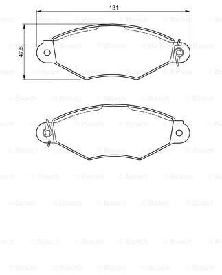 Brake Pad Set, disc brake (0 986 424 487)