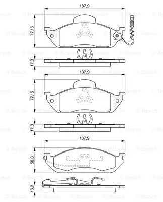 Brake Pad Set, disc brake (0 986 424 611)