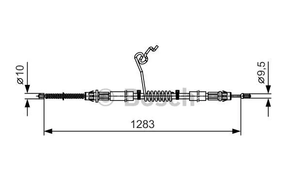 Cable Pull, parking brake (1 987 482 036)