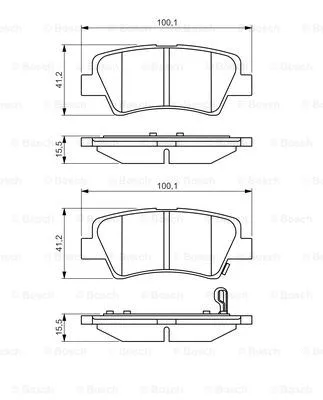 Brake Pad Set, disc brake (0 986 495 351)
