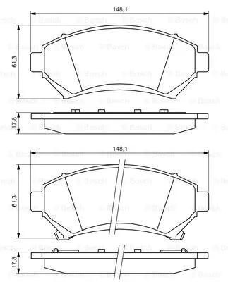 Brake Pad Set, disc brake (0 986 424 466)