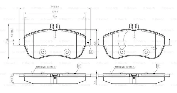 Brake Pad Set, disc brake (0 986 TB3 048)