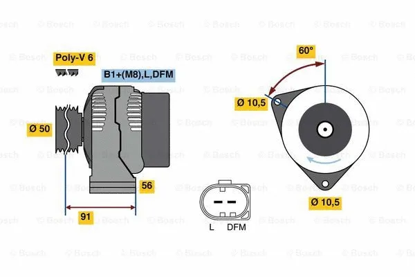 Alternator (0 124 625 032)
