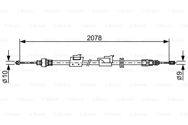 Cable Pull, parking brake (1 987 482 706)
