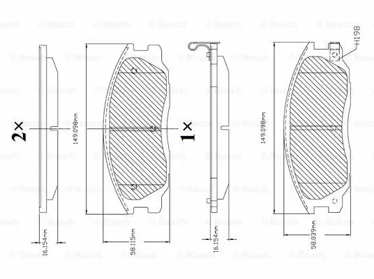 Brake Pad Set, disc brake (F 03B 150 304)