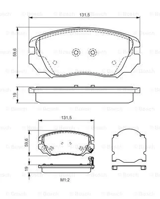 Brake Pad Set, disc brake (0 986 TB3 168)
