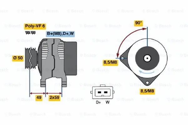 Alternator (0 986 048 950)
