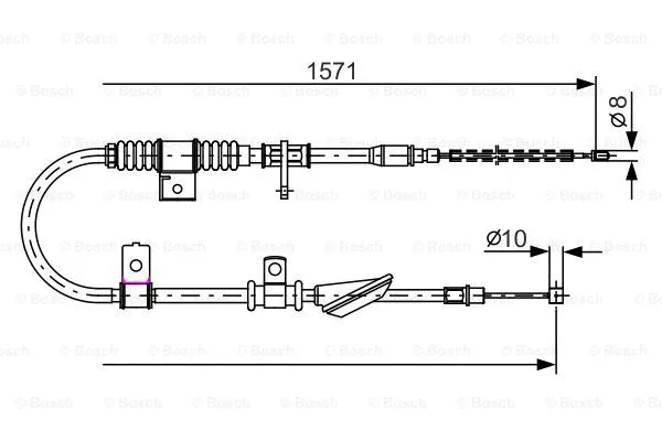 Cable Pull, parking brake (1 987 482 169)