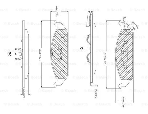 Brake Pad Set, disc brake (F 03B 150 254)
