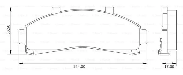 Brake Pad Set, disc brake (0 986 BB0 050)