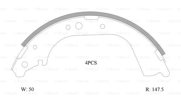 Brake Shoe Set (0 986 AB0 106)
