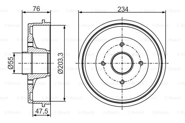 Brake Drum (0 986 477 290)