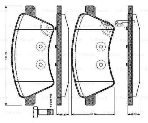 Brake Pad Set, disc brake (0 986 TB2 936)