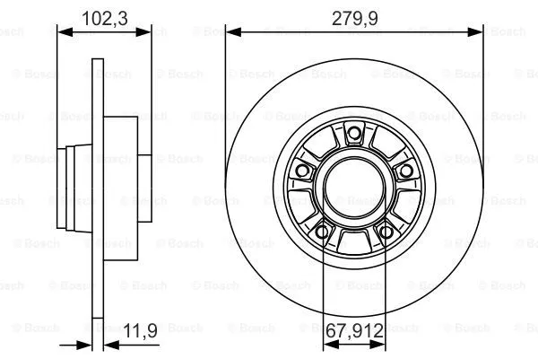 Brake Disc (0 986 479 S44)