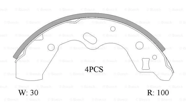 Brake Shoe Set (0 986 AB0 164)
